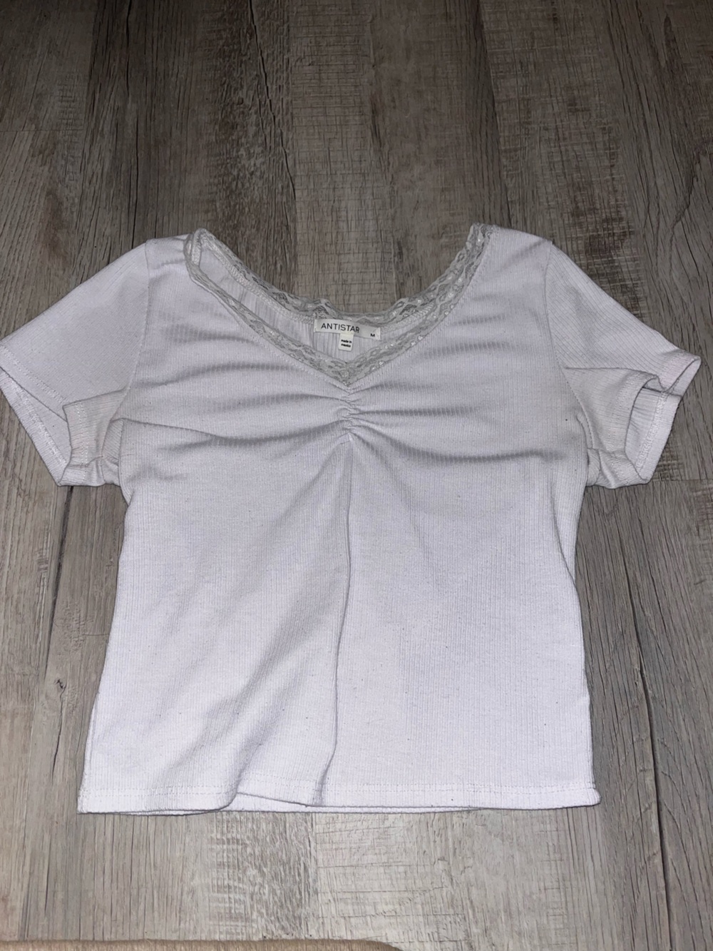 Lacy Y2K V-Neck Fitted Tee